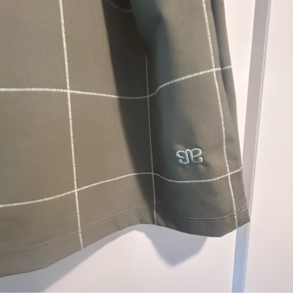 Albion Fit Boss Tee/ Olive Windowpane Print - Picture 3 of 5
